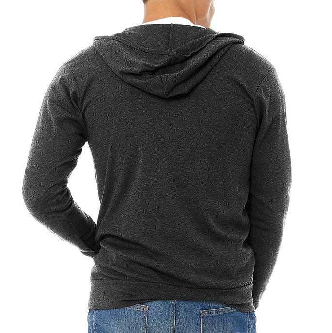 B & M Tri-blend Lightweight Hoodie - Charcoal