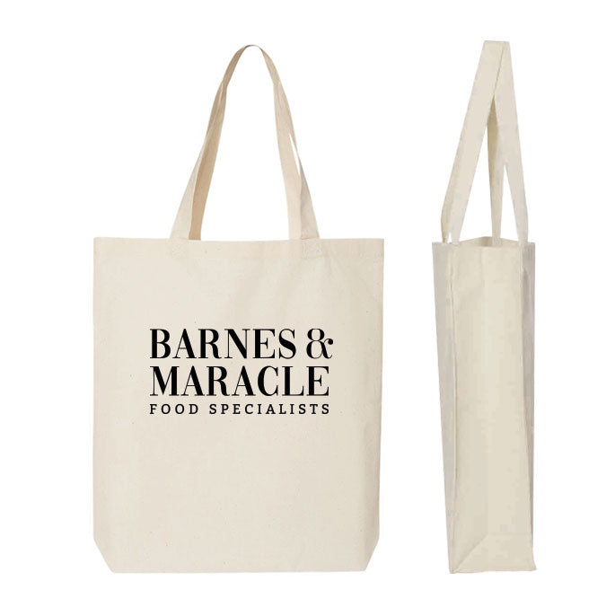 Gusseted Shopping Heavy Cotton Bag - Natural Canvas